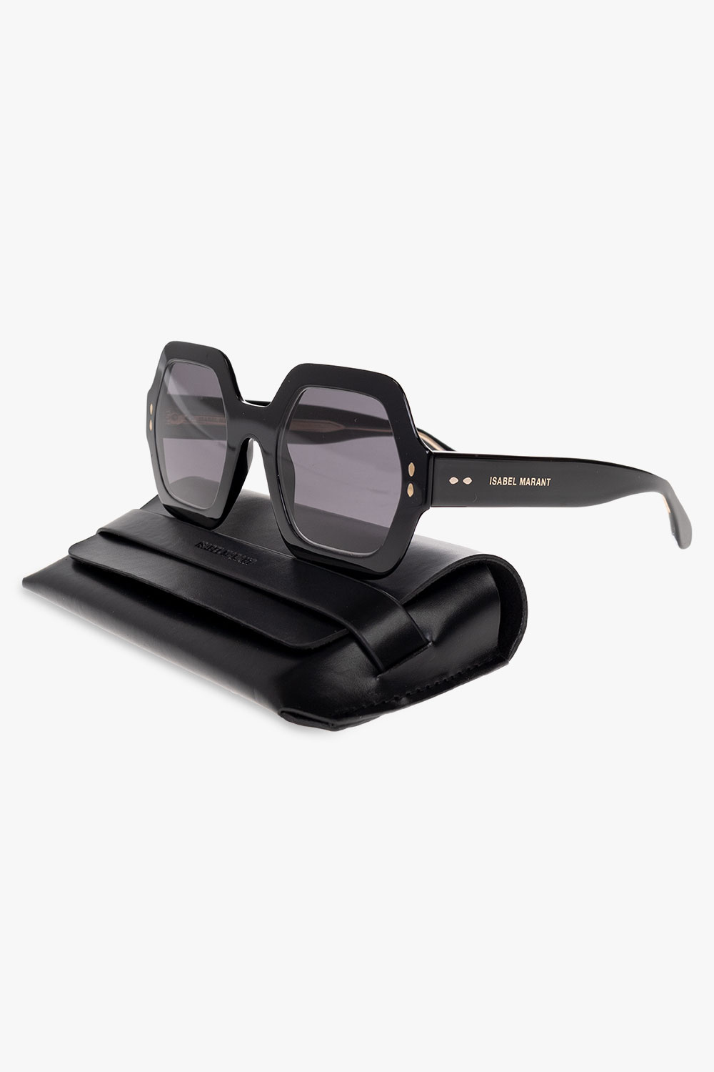 送料関税込み★ISABEL MARANT★Ely hexagonal サングラス Black 'Ely' sunglasses Isabel Marant - SchaferandweinerShops